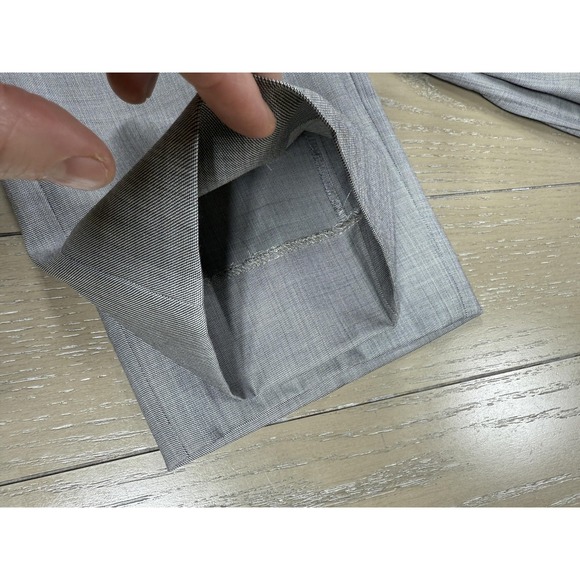 Ted Baker Pants Mens 33x29 Gray Jefferson Wool Dress Flat Front Canada Formal - Picture 3 of 11